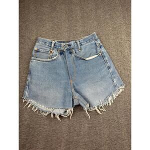 Levi's Women's Denim Shorts Light Wash Frayed Hem Size 27